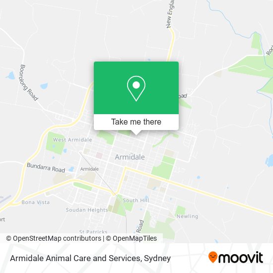 Armidale Animal Care and Services map