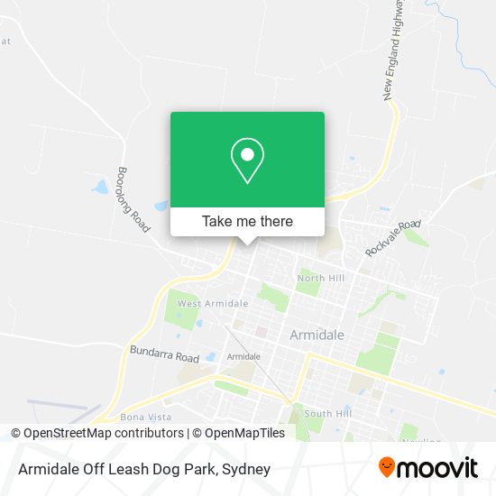 Armidale Off Leash Dog Park map