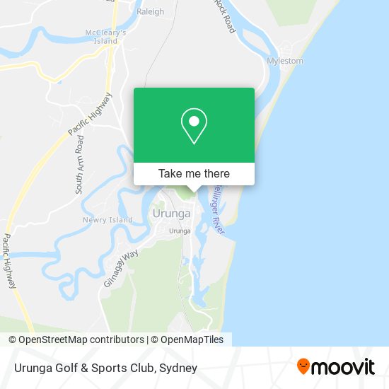 Mapa Urunga Golf & Sports Club