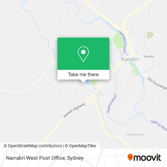 Narrabri West Post Office map