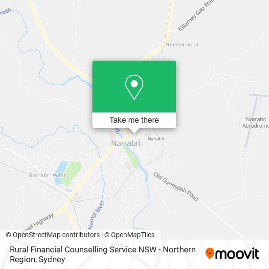 Rural Financial Counselling Service NSW - Northern Region map