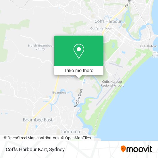 Mapa Coffs Harbour Kart