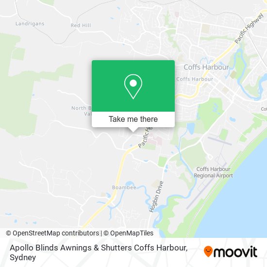 Mapa Apollo Blinds Awnings & Shutters Coffs Harbour