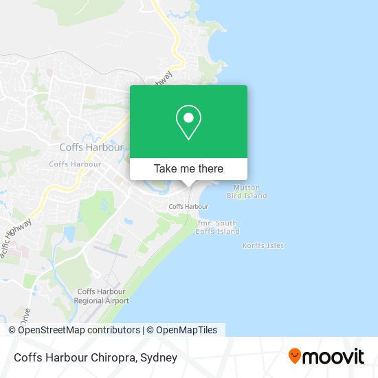 Coffs Harbour Chiropra map