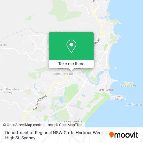 Department of Regional NSW-Coffs Harbour West High St map