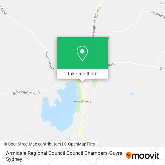 Mapa Armidale Regional Council Council Chambers-Guyra
