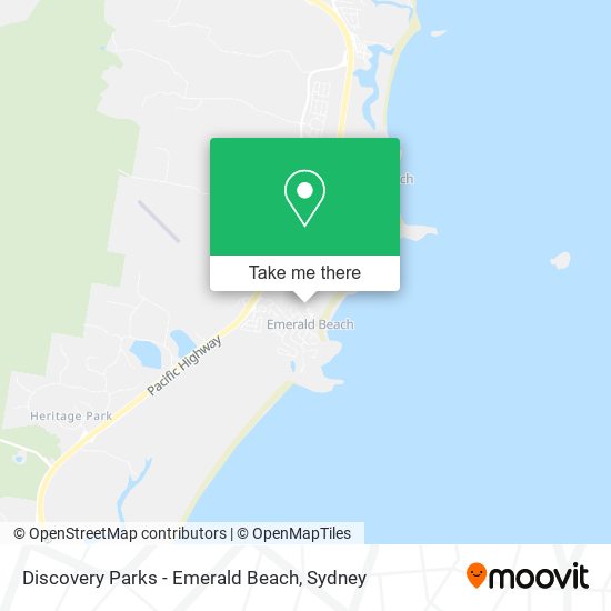 Mapa Discovery Parks - Emerald Beach