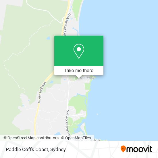 Mapa Paddle Coffs Coast