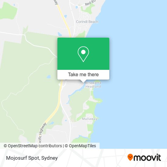 Mojosurf Spot map
