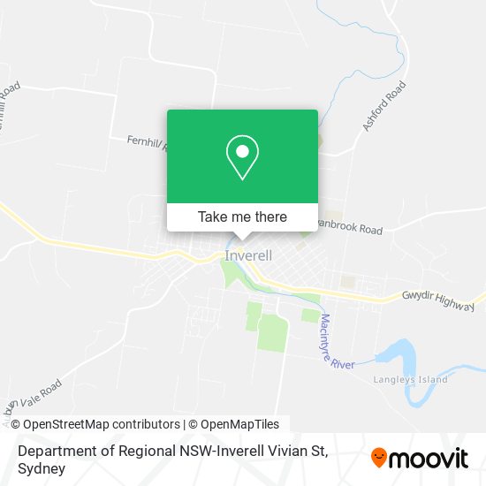 Department of Regional NSW-Inverell Vivian St map