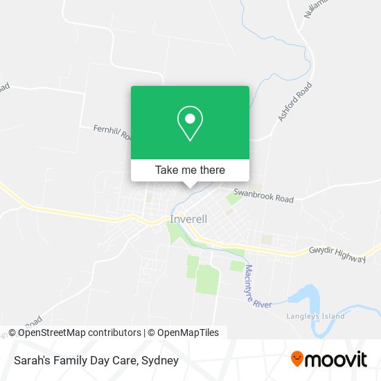Sarah's Family Day Care map