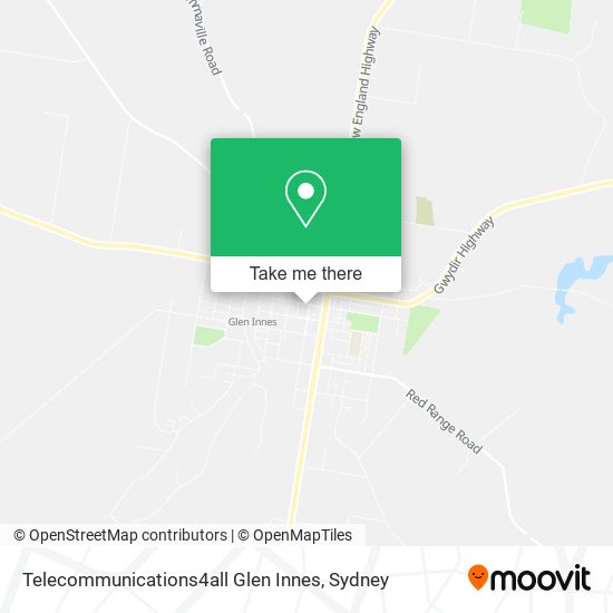 Mapa Telecommunications4all Glen Innes