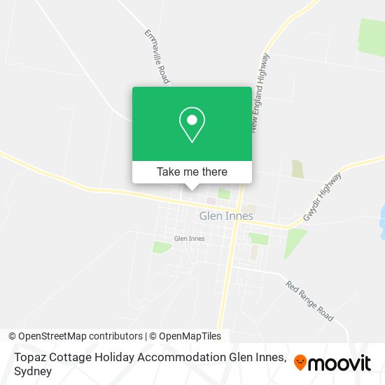 Topaz Cottage Holiday Accommodation Glen Innes map