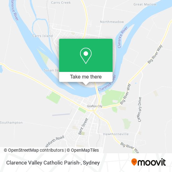 Mapa Clarence Valley Catholic Parish-