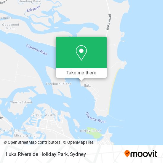 Mapa Iluka Riverside Holiday Park