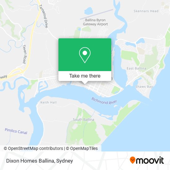 Dixon Homes Ballina map