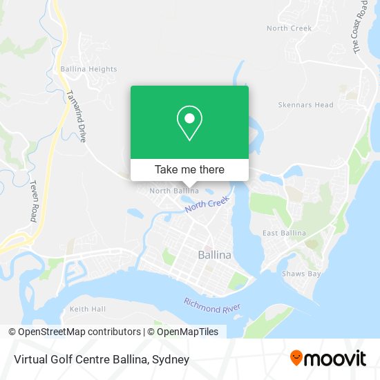 Virtual Golf Centre Ballina map