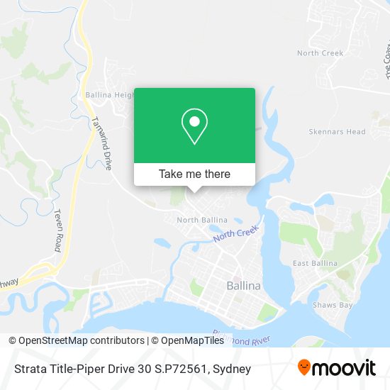 Mapa Strata Title-Piper Drive 30 S.P72561