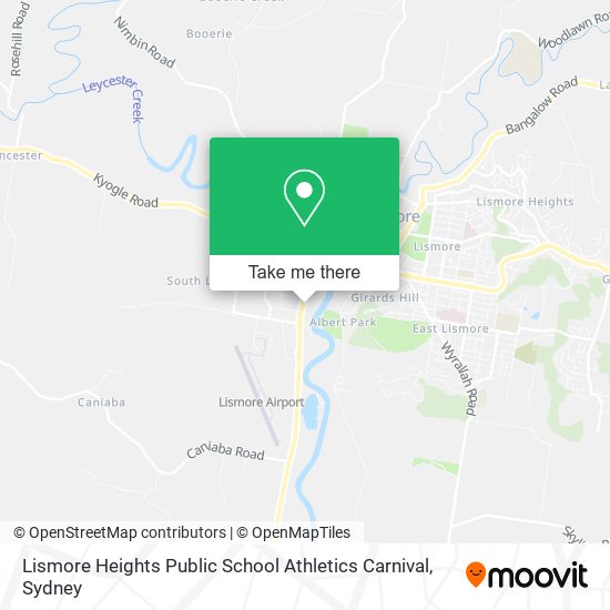 Lismore Heights Public School Athletics Carnival map