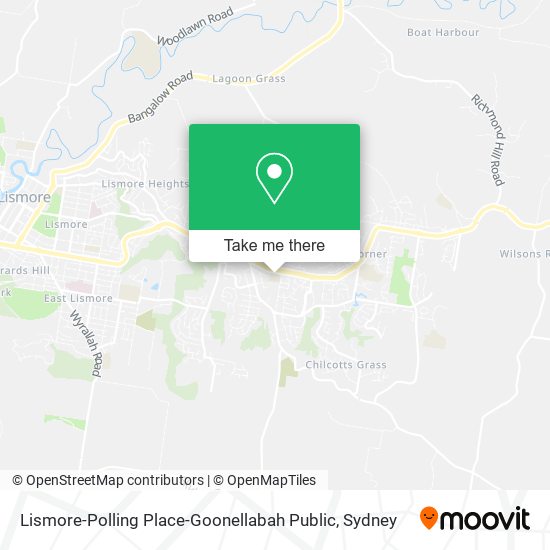 Mapa Lismore-Polling Place-Goonellabah Public