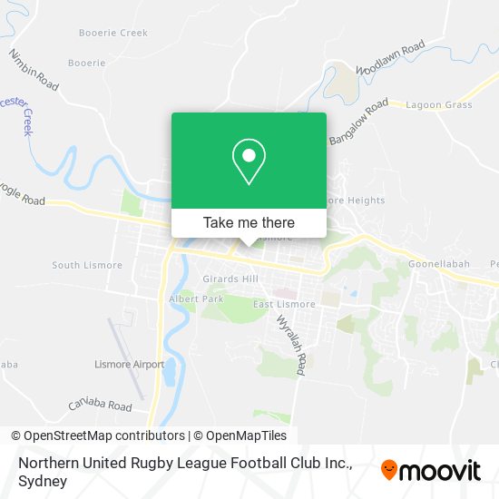 Northern United Rugby League Football Club Inc. map