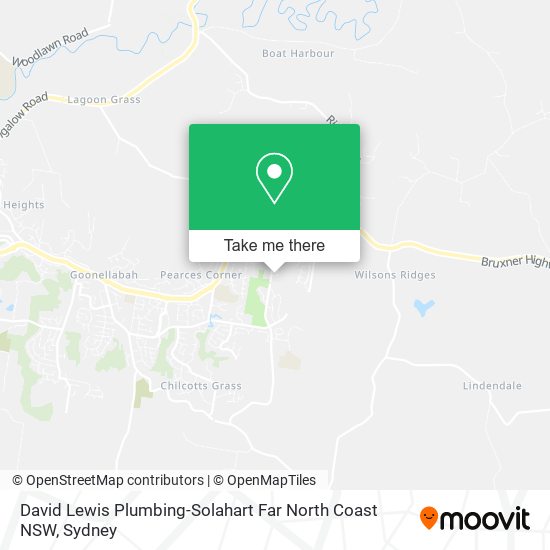 Mapa David Lewis Plumbing-Solahart Far North Coast NSW