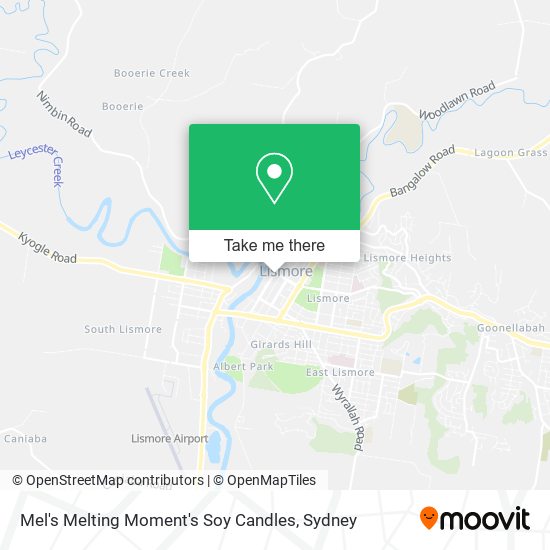 Mel's Melting Moment's Soy Candles map