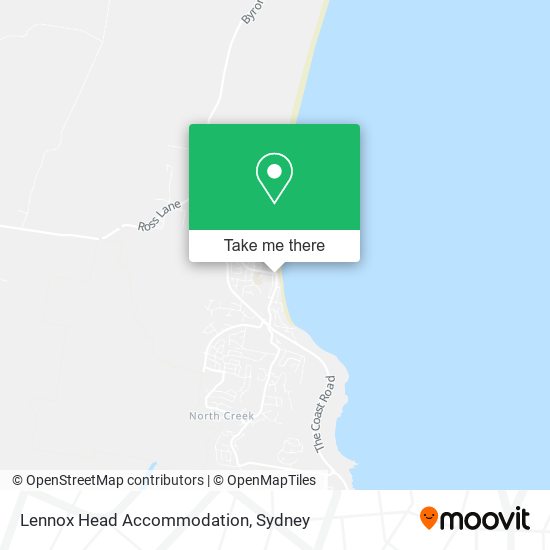 Mapa Lennox Head Accommodation