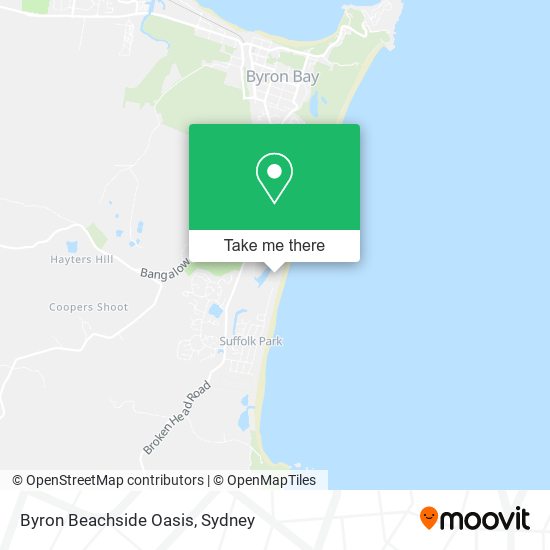 Byron Beachside Oasis map