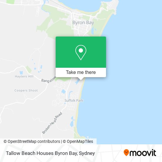 Tallow Beach Houses Byron Bay map