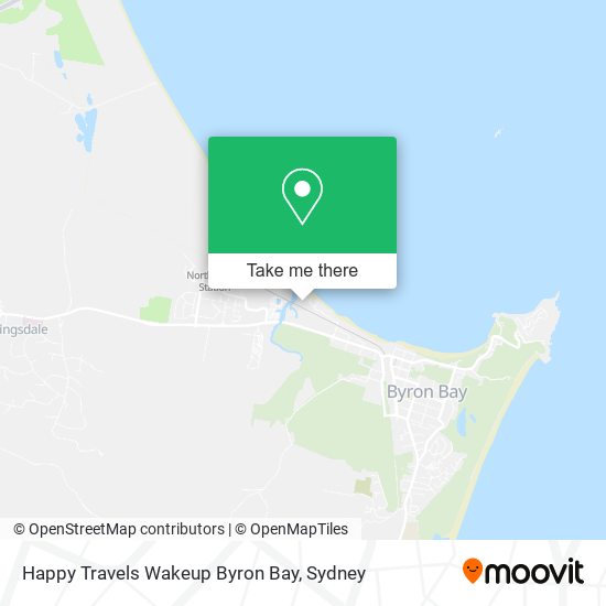 Happy Travels Wakeup Byron Bay map