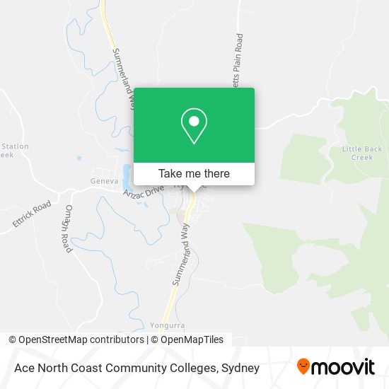 Ace North Coast Community Colleges map