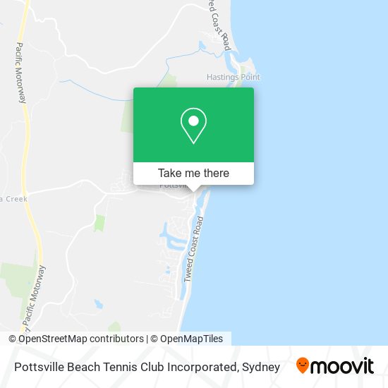 Pottsville Beach Tennis Club Incorporated map