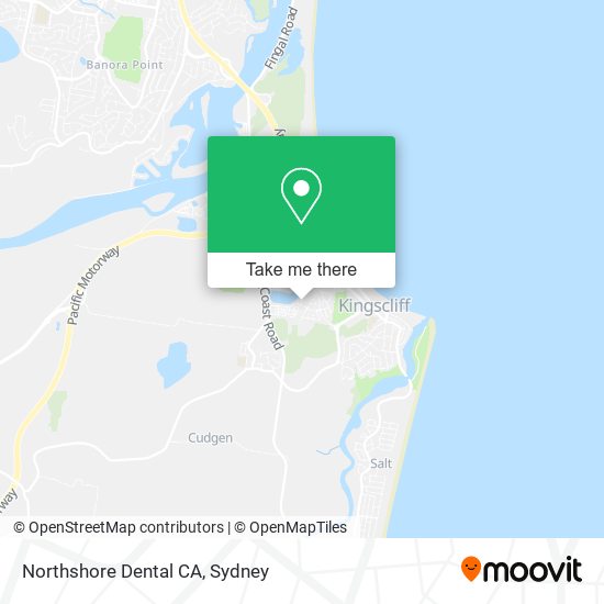 Mapa Northshore Dental CA