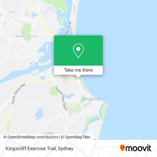 Mapa Kingscliff Exercise Trail
