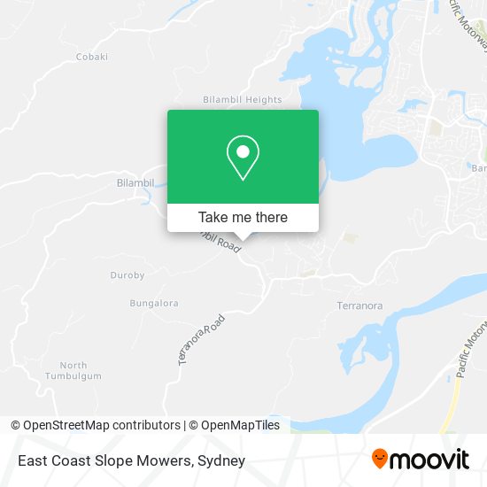 East Coast Slope Mowers map