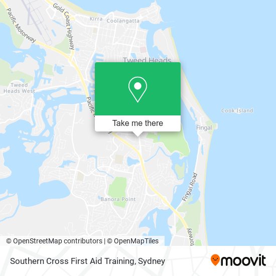 Southern Cross First Aid Training map