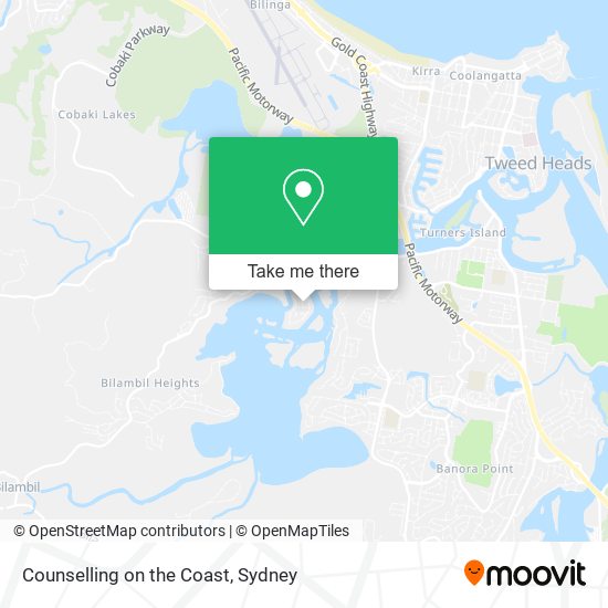 Counselling on the Coast map