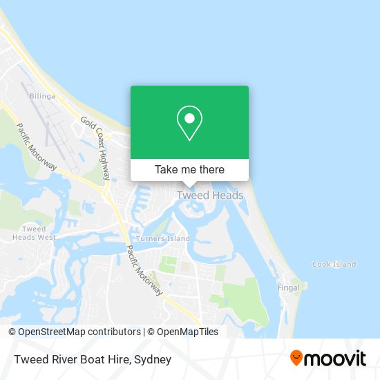 Tweed River Boat Hire map