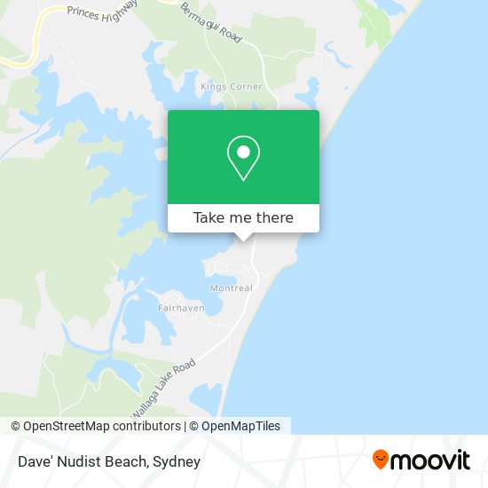 Dave' Nudist Beach map