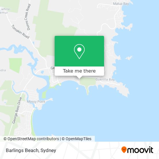 Mapa Barlings Beach