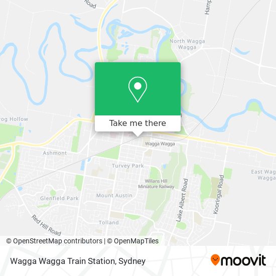 Mapa Wagga Wagga Train Station