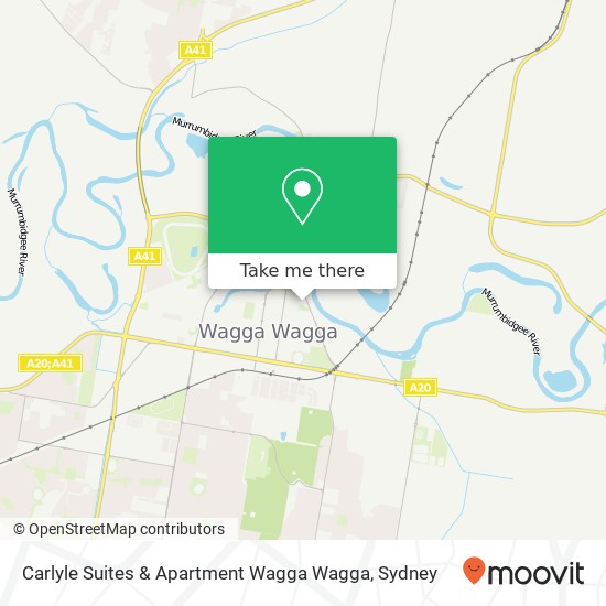 Carlyle Suites & Apartment  Wagga Wagga map