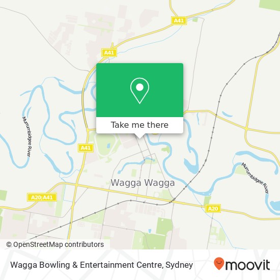 Mapa Wagga Bowling & Entertainment Centre