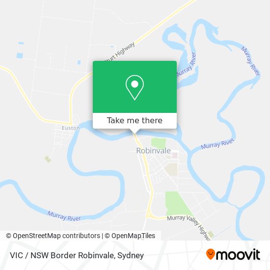 VIC / NSW Border Robinvale map