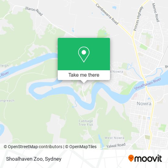 Shoalhaven Zoo map