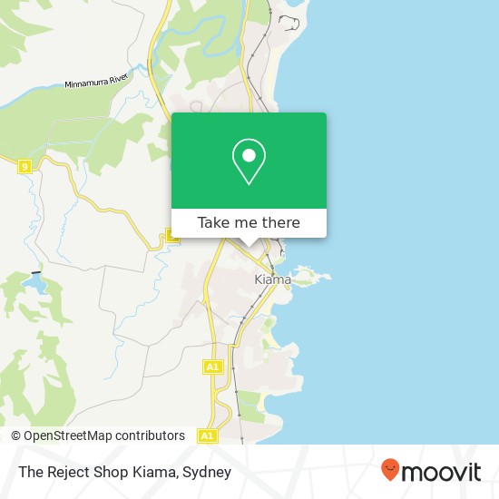 The Reject Shop Kiama map