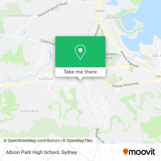 Mapa Albion Park High School
