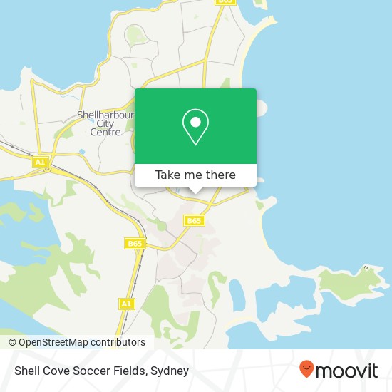 Shell Cove Soccer Fields map