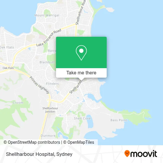 Mapa Shellharbour Hospital